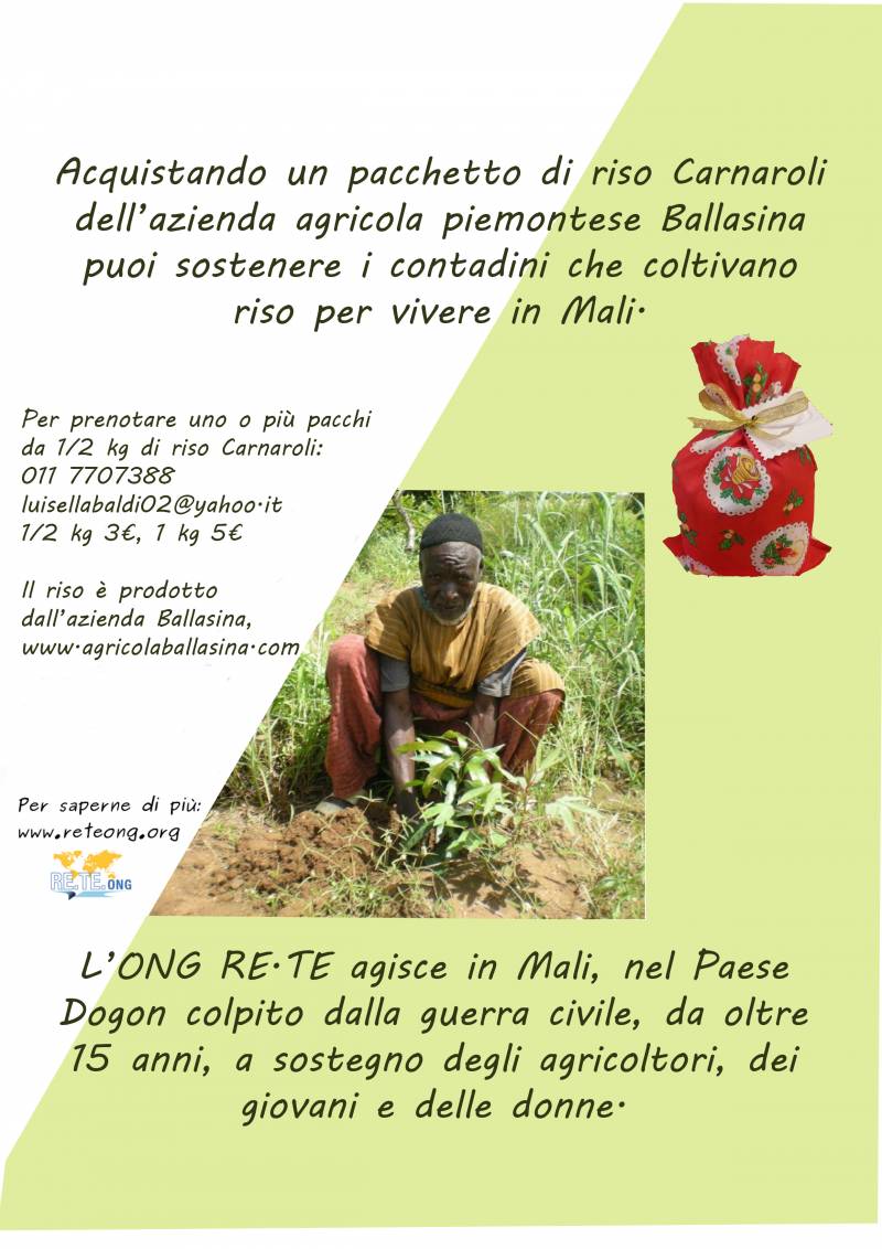 Un pacchetto di riso per i contadini maliani