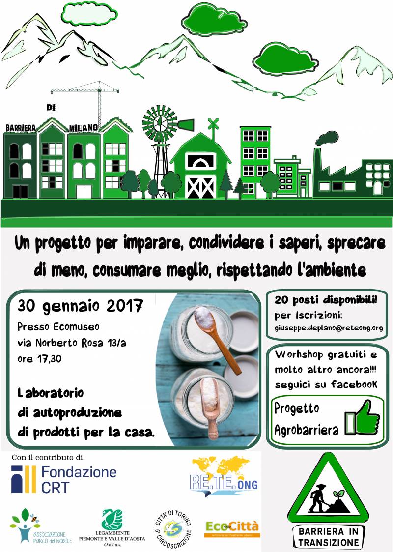 Laboratorio di autoproduzione prodotti per la casa